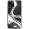Black Marble Ink iPhone 14 Clear Case